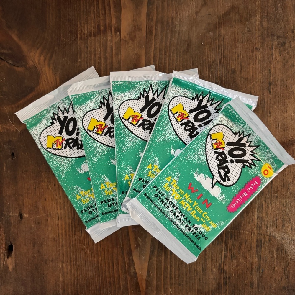 YO! MTV Raps Vintage 1991 Card Packs -Set of 5 Collectible Bundle